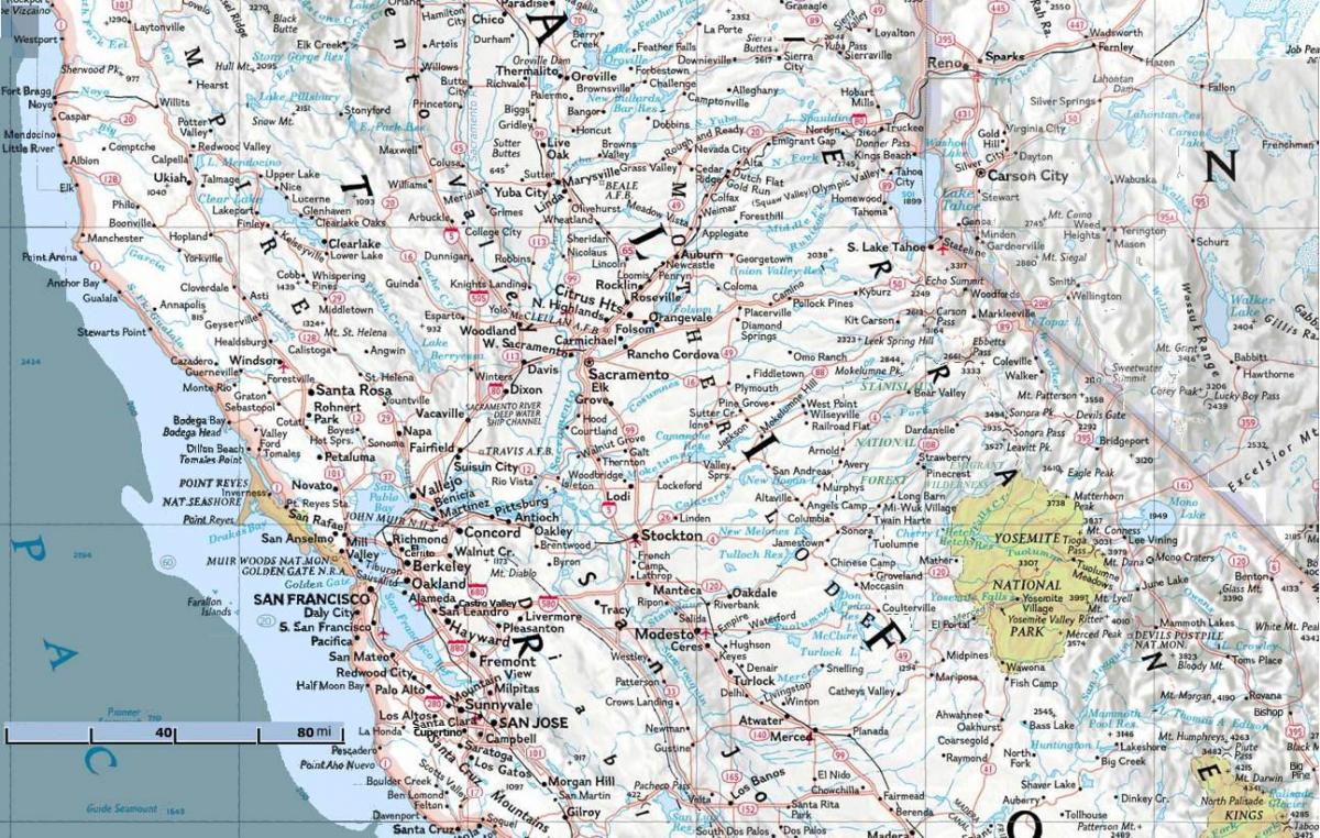 地图北部的旧金山