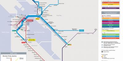 巴特站旧金山的地图