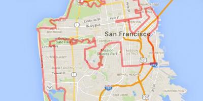 金门公园骑自行车道的地图