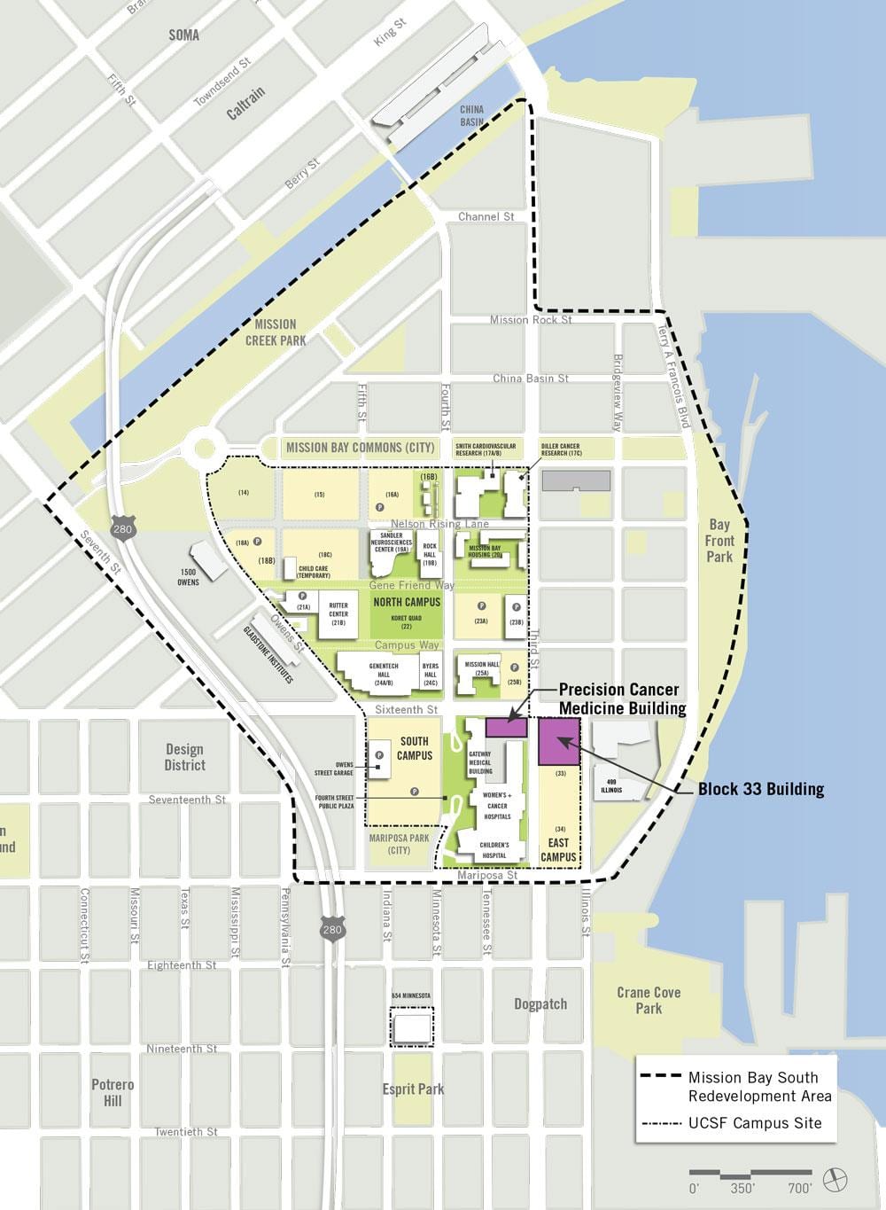 ucSF特派团湾校园地图
