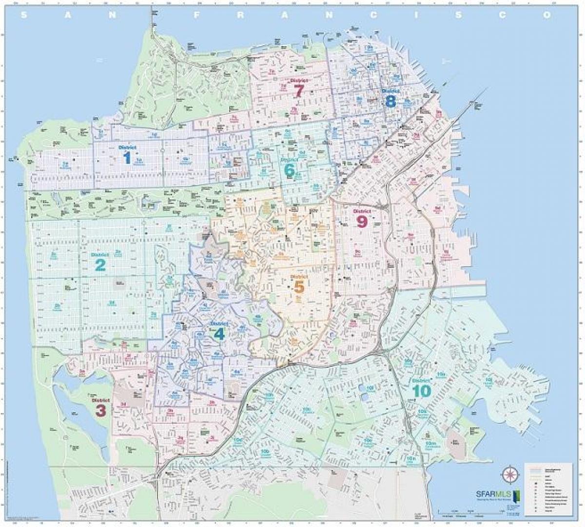 旧金山联盟的地图
