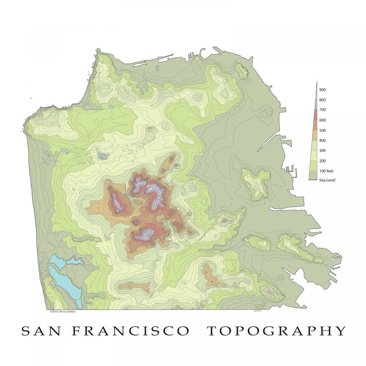 旧金山的地形图