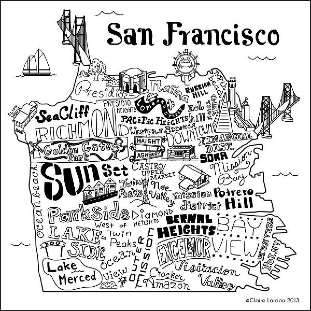 地图储存旧金山