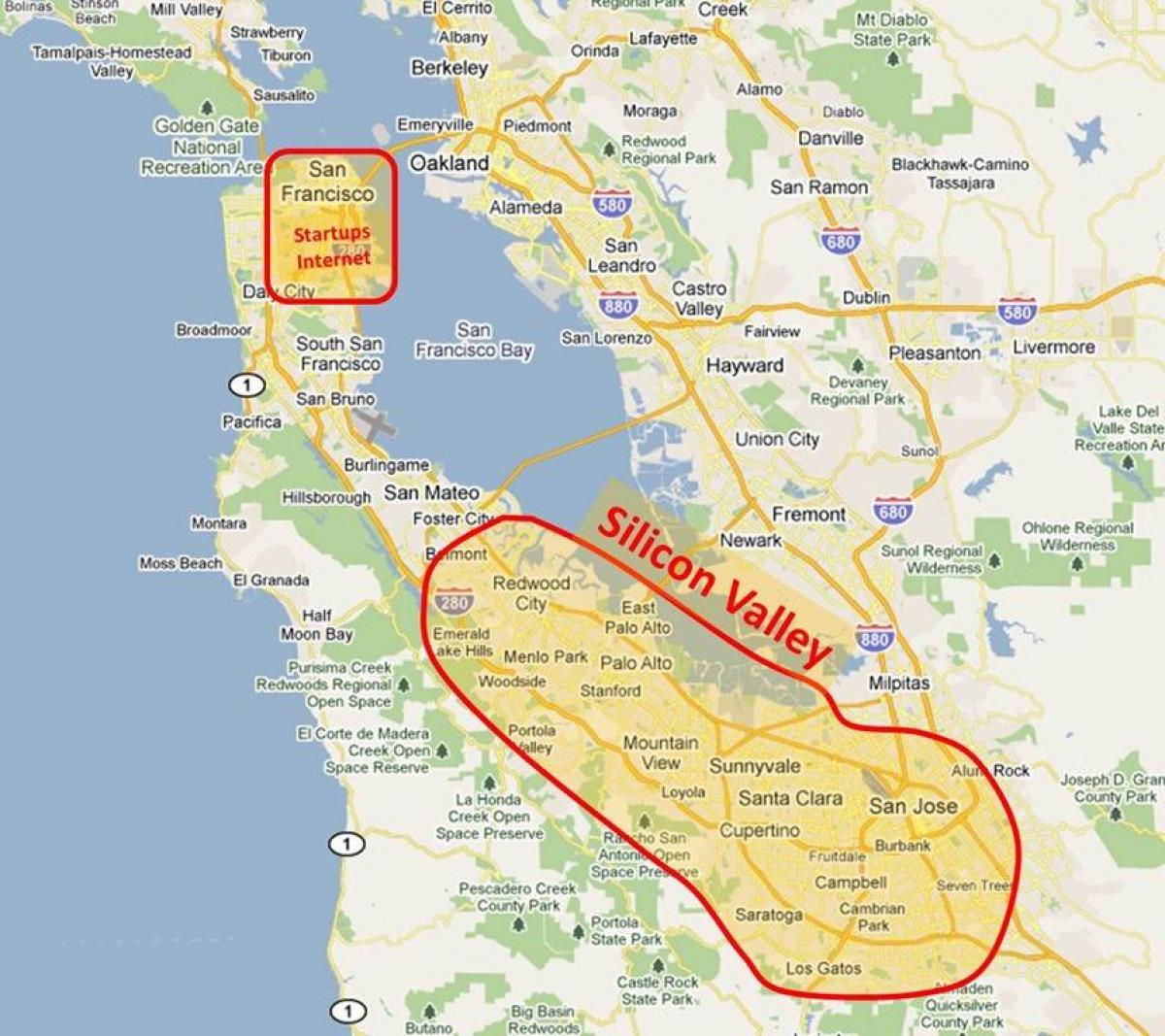 硅谷地图2016