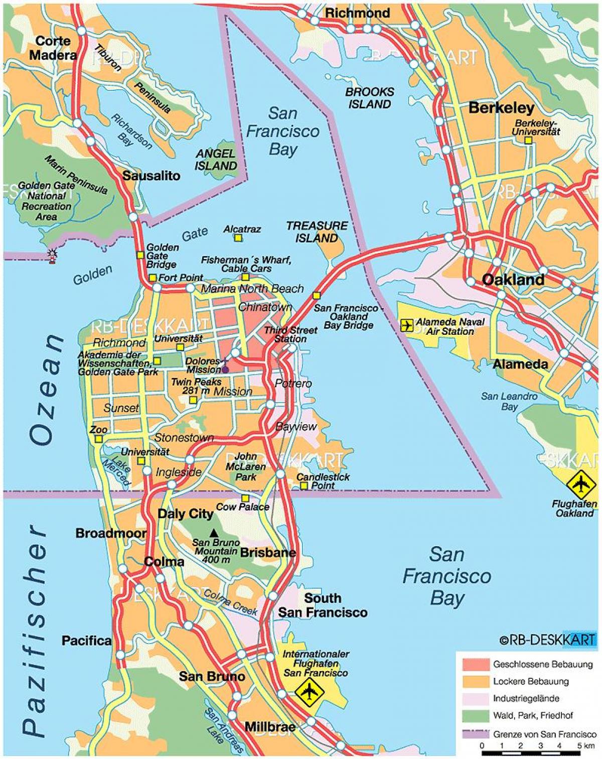地图的旧金山县