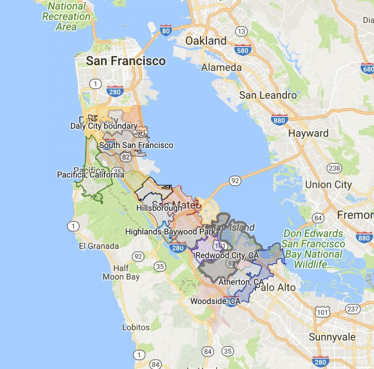 地图San Francisco市的限制