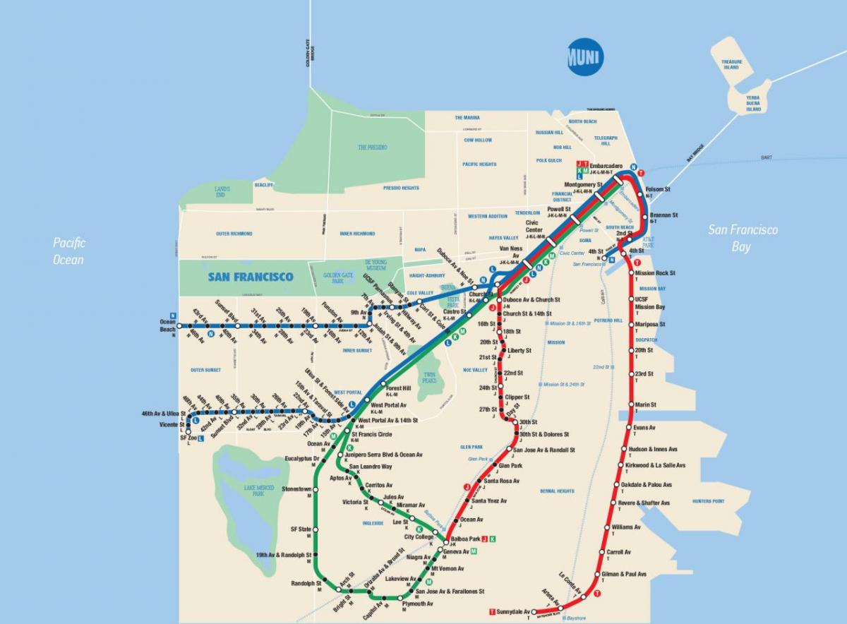 地图的旧金山市政应用程序