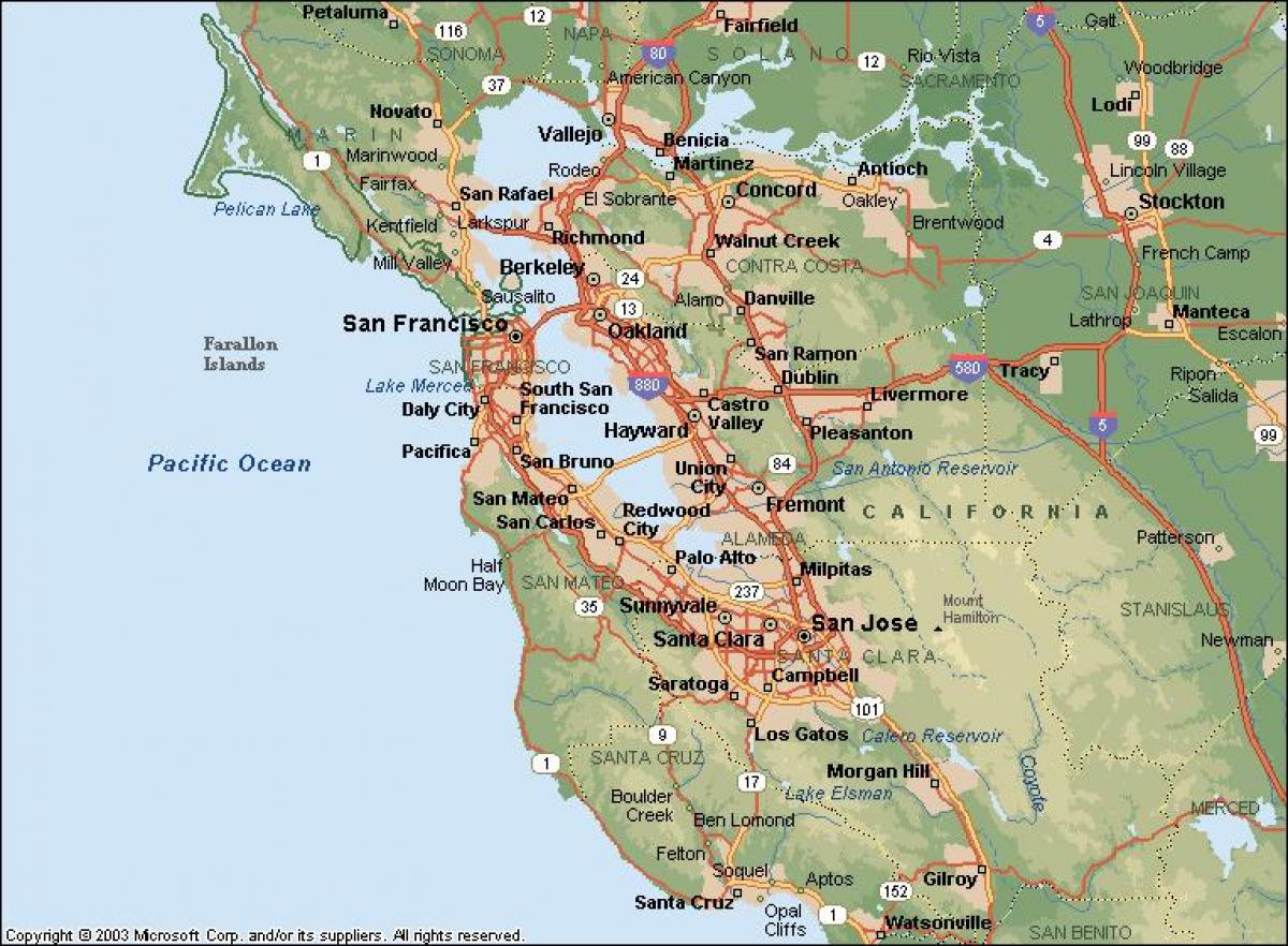 旧金山湾地图