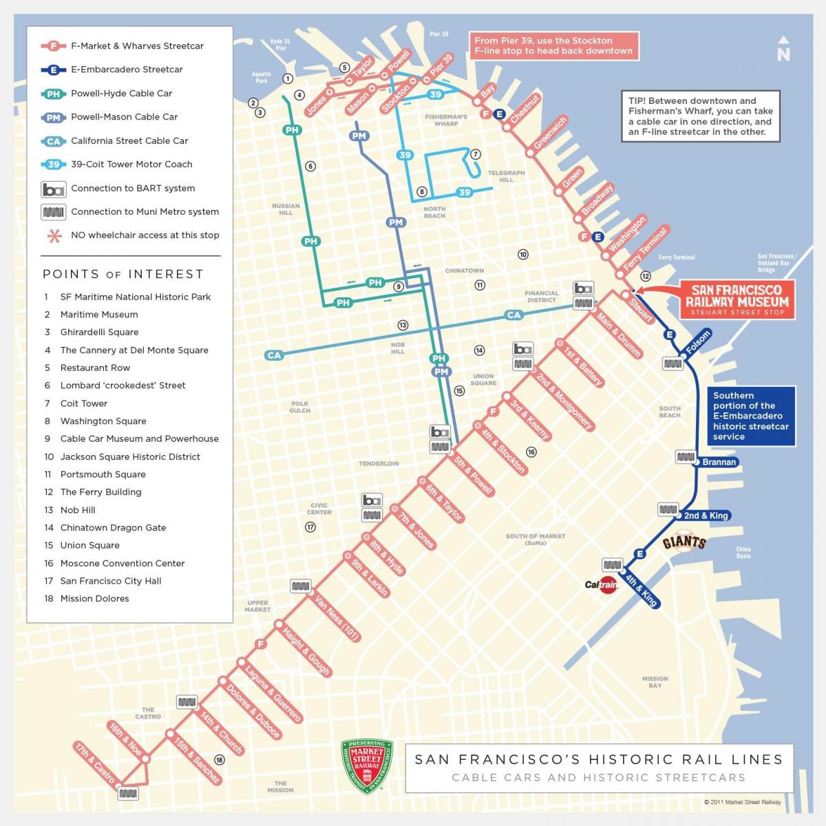 地图的旧金山的信息