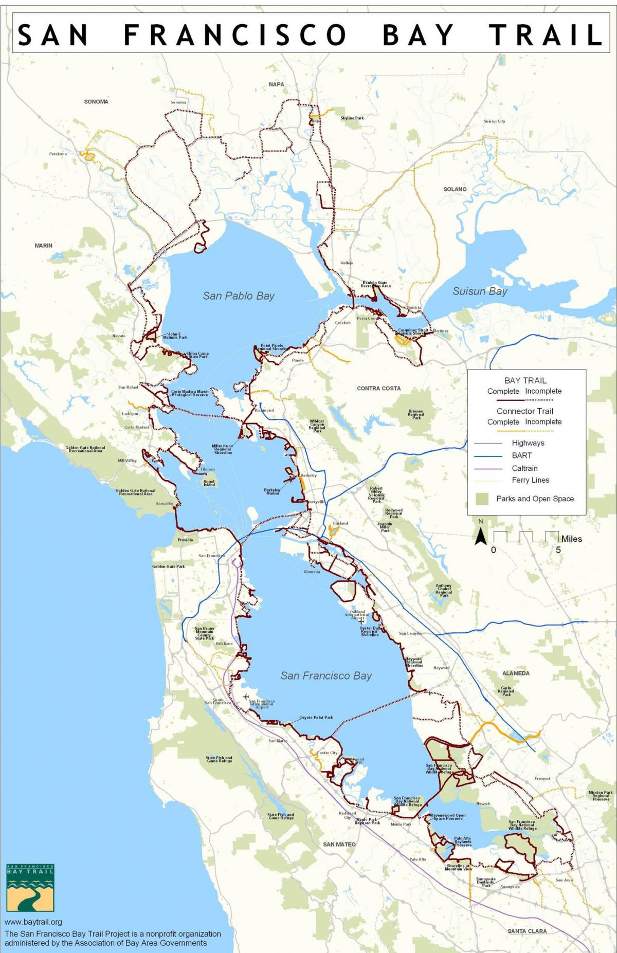 旧金山海湾地形图