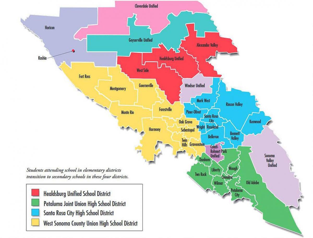 旧金山区学校地图