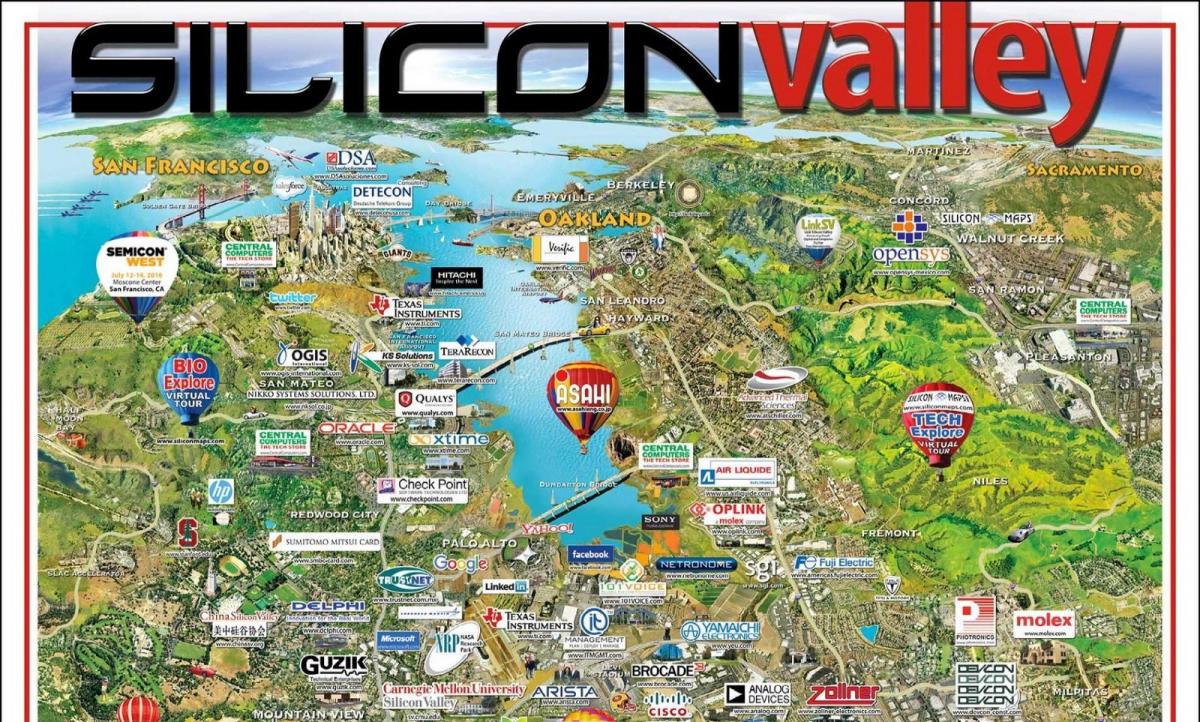 硅谷地区地图