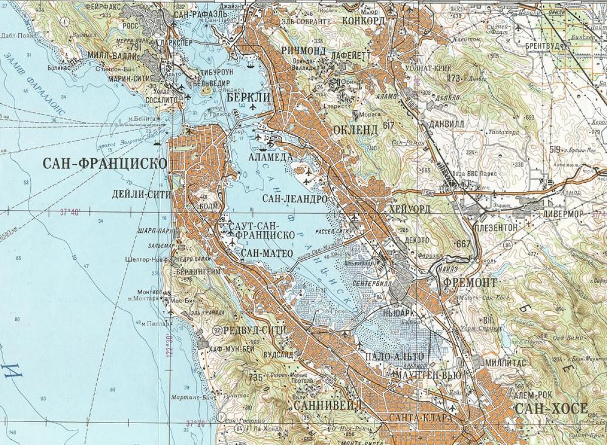 地图上，苏联旧金山