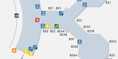 旧金山的机场终端1的地图