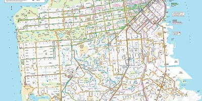 Muni巴士路线的地图