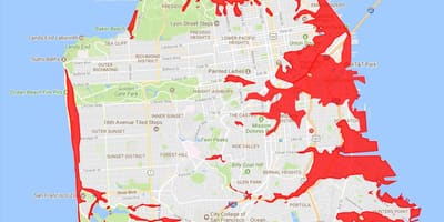 旧金山的地区来避免地图