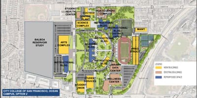 旧金山城市学院校园地图