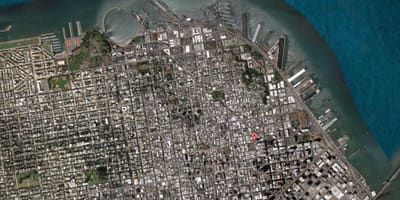 地图的旧金山卫星