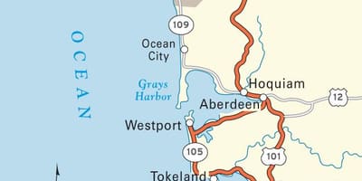 旧金山海岸线的地图