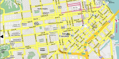 旧金山的地方感兴趣的地图