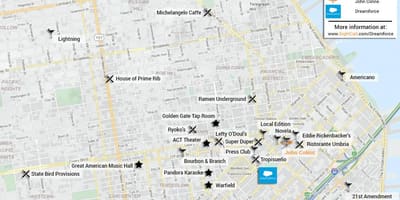地图的旧金山吧