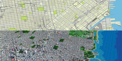 地图ofSan旧金山3d 