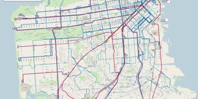 旧金山总线的地图