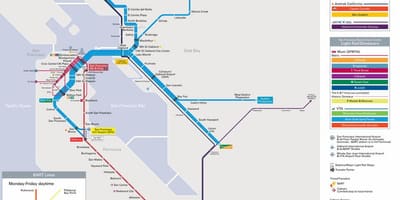 巴特站旧金山的地图