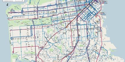 旧金山总线系统的地图