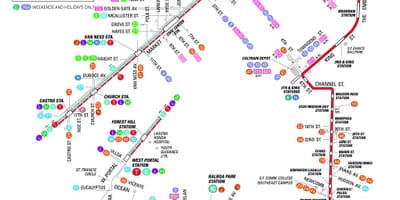 旧金山市巴士地图