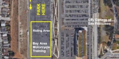 地图SF摩托车的停车场
