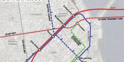 地图transbay大的终端