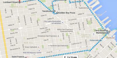 旧金山的唐人街步行游览地图