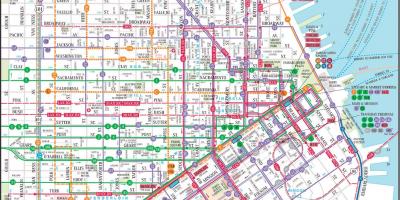 旧金山的公共交通地图