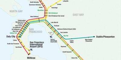 旧金山巴特机场的地图