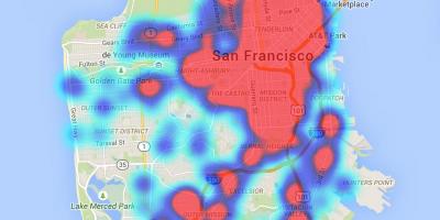 地图的旧金山的粪便