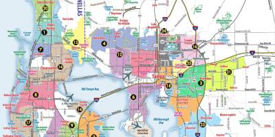 旧金山海湾地区的邮政编码的地图